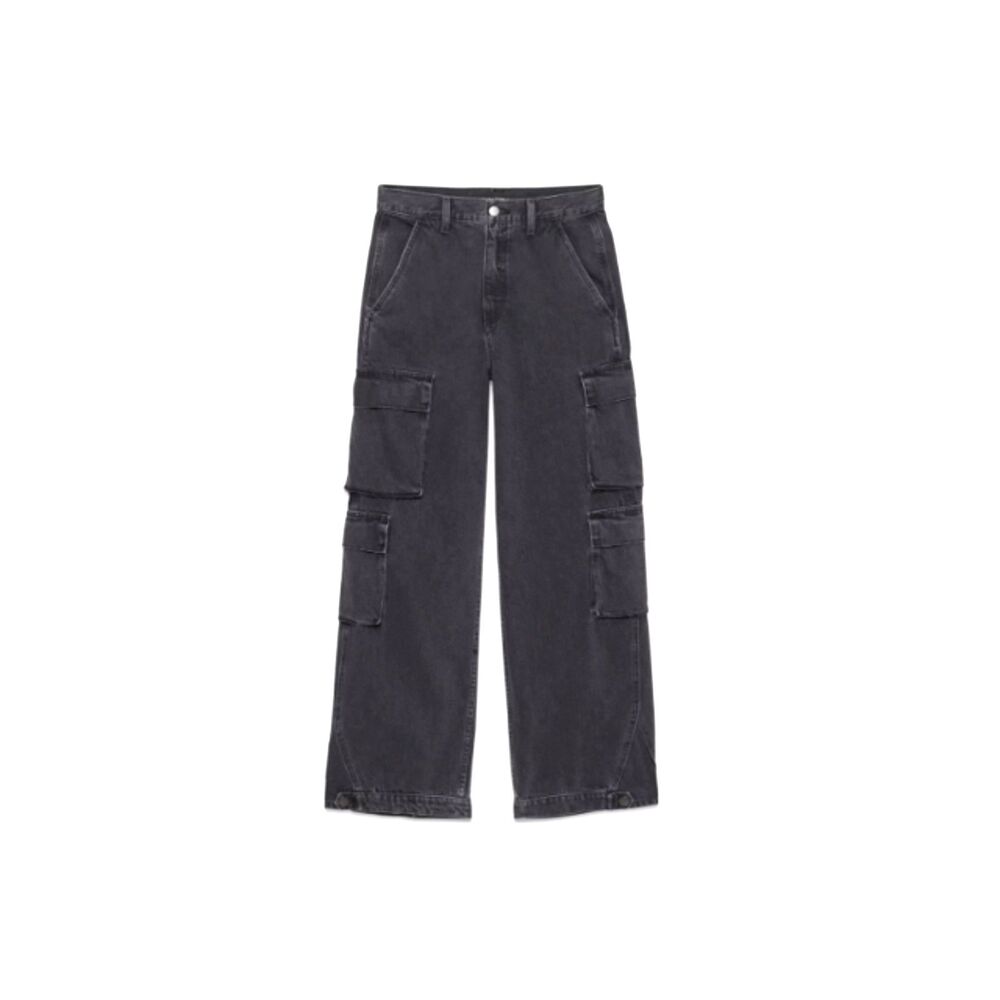 Aritzia Denim Forum The 90s Millie Hi-Rise Cargo Wide Leg Jeans 30 x 31 Black